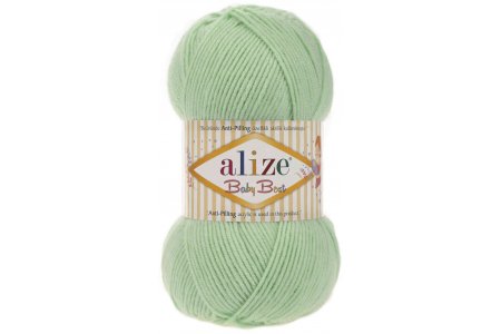 Пряжа Alize Baby best зеленый (41), 90%акрил/10%бамбук, 240м, 100г