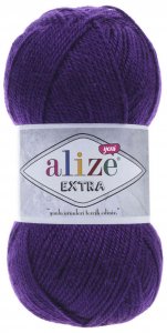 Пряжа Alize Extra фиолетовый (74), 100%акрил, 220м, 100г