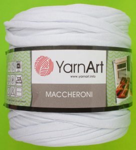 Пряжа YarnArt Maccheroni ассорти белое (01), 90%хлопок/10%полиэстер, 700г, бобина±100г