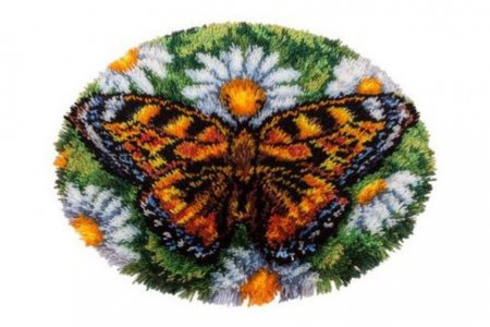 Набор для вышивания ковровой техникой PANNA Коврик Бабочка, 39*39см