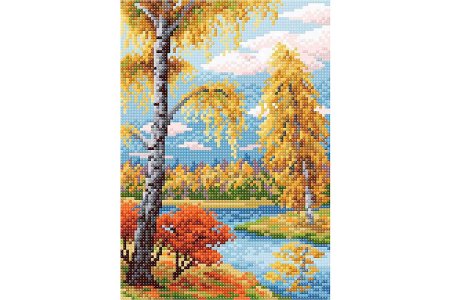 Мозаичная картина BRILLIART Осенний пейзаж, 19*27см