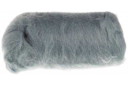 Шерсть для валяния кардочесанная КАМТЕКС полутонкая серый (169), 100г