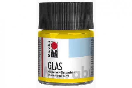 Витражная краска Marabu Glas на водной основе, желтый (220), 50мл