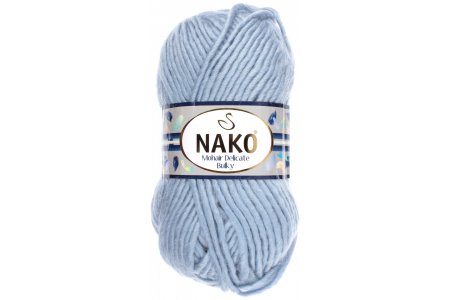 Пряжа Nako Mohair delicate Bulky голубой (11859), 5%мохер/10%шерсть/85%акрил, 100м, 100г