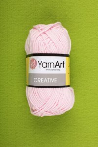 Пряжа YarnArt Creative светло-розовый (229), 100%хлопок, 85м, 50г