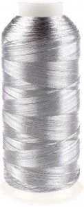 Нитки металлизированные (люрекс) Gamma, 100%полиэстер, 4570м,  серебро