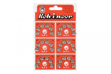 Кнопки пришивные металлические KOH-I-NOOR, никель, 10мм, 36шт
