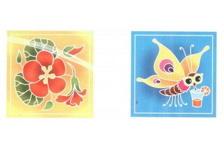 Набор для росписи по ткани Batik Art Бабочка и Настурция, 20*20см