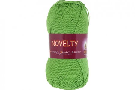 Пряжа Vita cotton Novelty молодая зелень (1205), 50%хлопок/50%ProModal, 200м, 50г