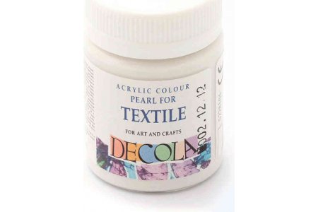Краска для ткани DECOLA перламутровый белый, 50мл 