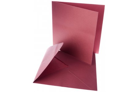 Открытка для скрапбукинга KAISER CRAFT Квадратная, двусторонняя, с конвертом, красный, 14*14см