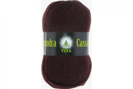Пряжа Vita Cassandra коричневый (3604), 100%шерсть ластер, 400м, 100г