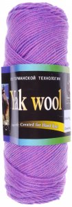 Пряжа Color City Yak wool фиолетовый меланж (2939), 60%пух яка/20%мериносовая шерсть/20%акрил, 430м, 100г
