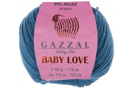 Пряжа Gazzal Baby Love морская волна (1620), 55%модал/45%акрил, 115м, 50г