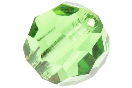 Бусина стеклянная PRECIOSA Шар граненый, светло-зеленый, 6мм