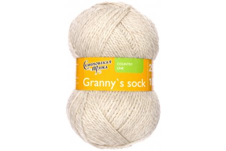 Пряжа Семеновская Granny`s sock W (Бабушкин носок ЧШ) самородок (526), 100%шерсть, 250м, 100г