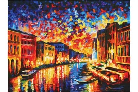 РАСПРОДАЖА Картина по номерам без красок БЕЛОСНЕЖКА Гранд-Канал Венеция 2001-AM, 60*80см