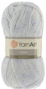 Пряжа Yarnart Legend бело-голубой (8803), 65%акрил/25%шерсть/10%вискоза, 300м, 100г