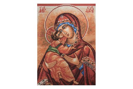 Канва с рисунком для вышивки крестом МАТРЕНИН ПОСАД Владимирская Пресвятая Богородица, 29*39см