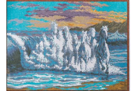 Ткань с рисунком для вышивки бисером КАРОЛИНКА Бегущая волна, 43*868,7см