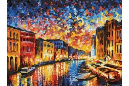 РАСПРОДАЖА Картина по номерам без красок БЕЛОСНЕЖКА Гранд-Канал Венеция 871-AB, 40*50см