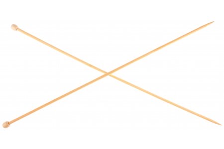 Спицы для вязания прямые GAMMA бамбуковые, d4,5мм, 35-36см