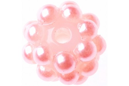Бусина пластиковая ZLATKA круглая розовый(29), 10мм