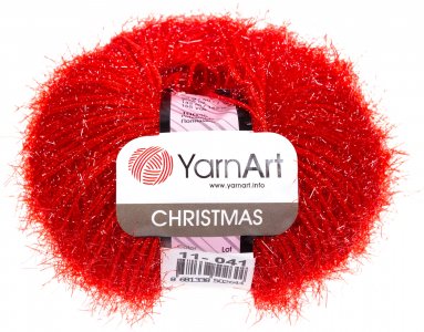 Пряжа Yarnart Christmas красный (11), 100%полиамид, 142м, 50г