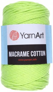 Пряжа YarnArt Macrame cotton ярко-салатовый (801), 85%хлопок/15%полиэстер, 225м, 250г
