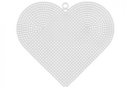Канва пластиковая GAMMA 100%полиэтилен, Сердце, 17*15см
