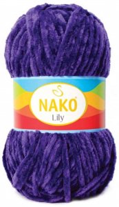 Пряжа Nako Lily фиолетовый (4289), 100%полиэстер, 180м, 100г