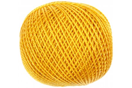 Набор пряжи ПНК Кирова Ирис желтый (0305), 100%мерсеризованный хлопок, 150м, 25г, 4шт