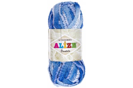 Пряжа Alize Dantela сине-голубой (50680), 84%акрил/16%полиамид, 24м, 100г