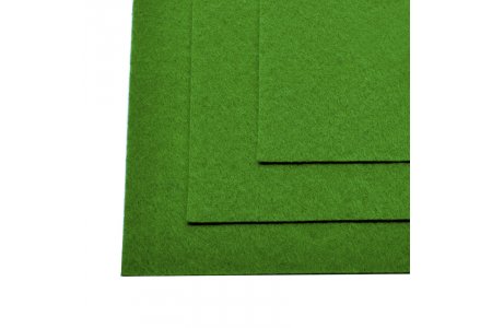 Фетр листовой IDEAL 100%полиэстер, жесткий, зеленый (705), 1мм, 20*30см