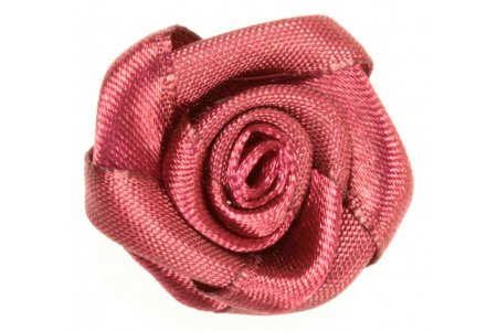 Цветок из ткани Розочка, бордовый, 3см
