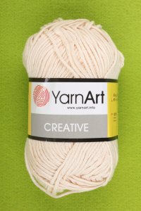 Пряжа YarnArt Creative кремовый (223), 100%хлопок, 85м, 50г