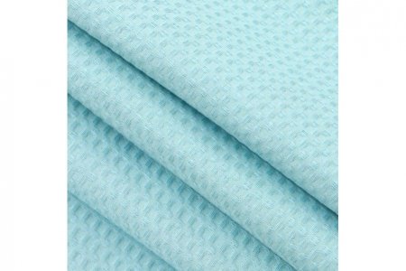Ткань вафельное полотно гладкокрашеное, голубой (024), 150см, 5м