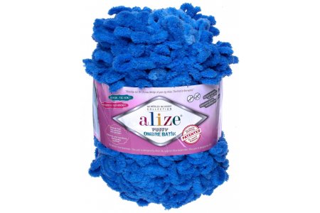 Пряжа Alize Puffy ombre batik синий (7422), 100%микрополиэстер, 55м, 600г,