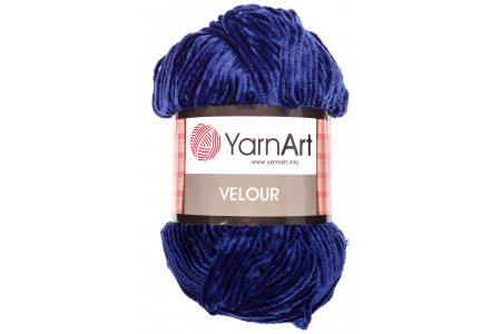 Пряжа YarnArt Velour темно-синий (848), 100%микрополиэстер, 170м, 100г