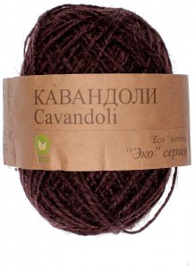 Пряжа Прочее Кавандоли коричневый (03), 100%джут, 180м, 100г