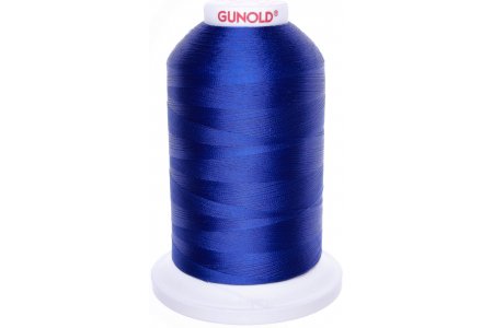 Нитки для машинной вышивки Gunold, 100%полиэстер, 5000м, синий(61467)