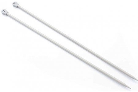 Спицы для вязания прямые GAMMA металлические с покрытием, d5,5мм, 35см