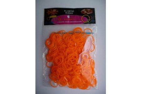 Резинки для плетения Rainbow Loom Bands(Лум Бэндс) арома, оранжевый, 600шт