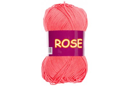 Пряжа Vita cotton Rose красный коралл (4256), 100%хлопок, 150м, 50г