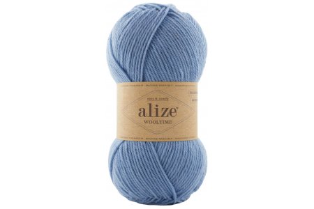 Пряжа Alize Wooltime голубой (432), 75%шерсть/25%полиамид, 200м, 100г