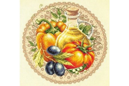 Набор для вышивания крестом Чудесная игла Средиземноморский салат, 27*27см