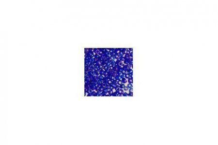 Бисер китайский круглый Ideal 10/0 прозрачный/радужный синий (168), 50г