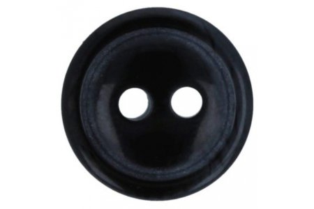 Пуговица рубашечная/блузочная GAMMA, пластик, черный (А008), 11мм