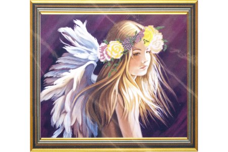 Канва с рисунком для вышивки бисером НОВА СЛОБОДА(Nova Sloboda) Влюбленный ангел, 26*31см