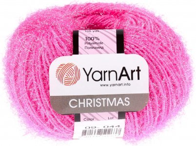 Пряжа Yarnart Christmas ярко розовый (09), 100%полиамид, 142м, 50г